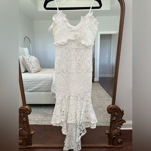 Selfie Leslie White Lace Dress Size Small/AUS 8